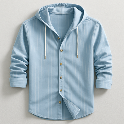 Rodney | LUXURY STRIPED HOODED SHIRT