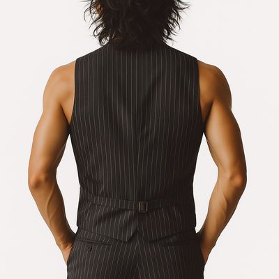 Orlando | Men'S Summer Fashion Classic Striped Cotton And Linen Sleeveless Shirt