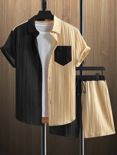 Elizabeth® | Color Block Summer Outfit Set For Men