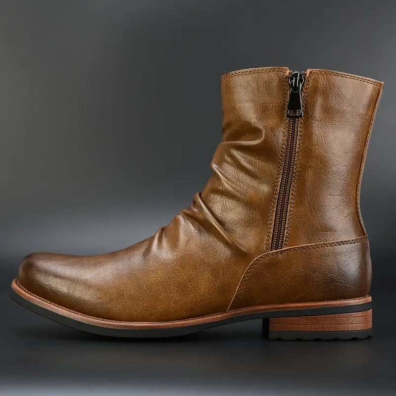 Marcos® | Leather Side-Zip Boots