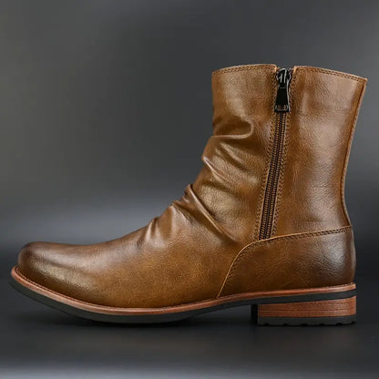 Marcos® | Leather Side-Zip Boots