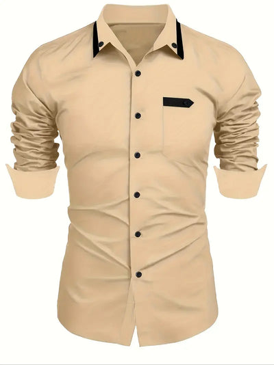 Kruz® | Color Block Long Sleeve Shirt For Men