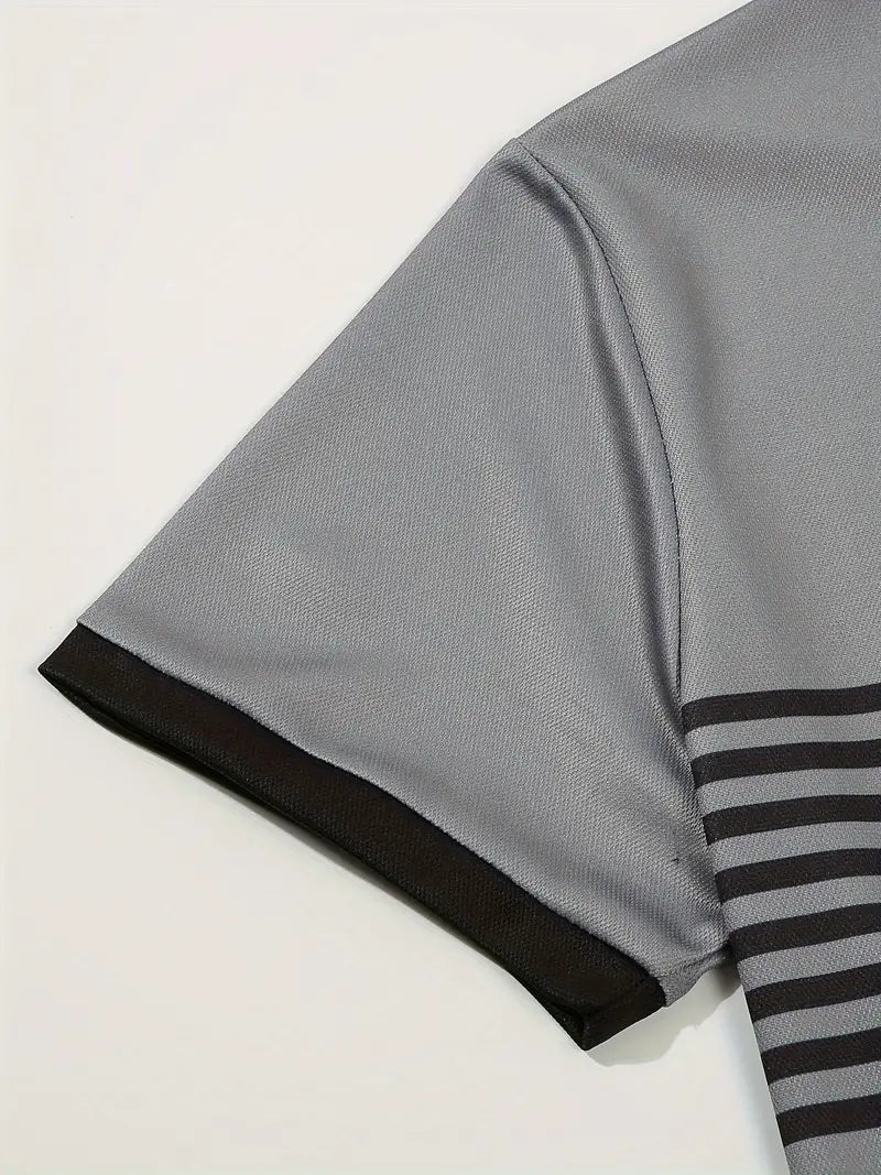 Dale® | Striped Casual Color Block Short Sleeve Shirt