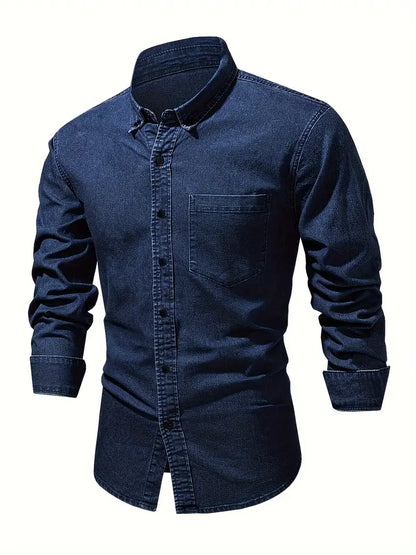 Lou® | Denim Long Sleeve Shirt For Men