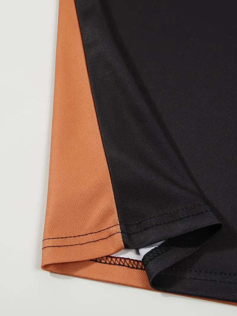 Dale® | Striped Casual Color Block Short Sleeve Shirt