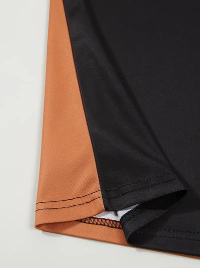 Dale® | Striped Casual Color Block Short Sleeve Shirt