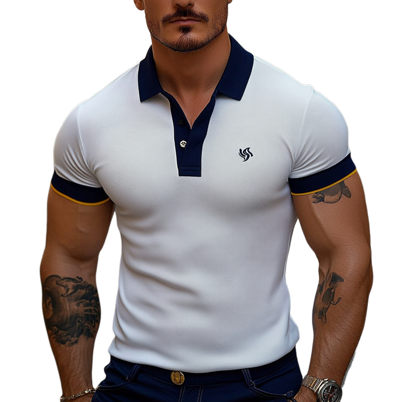 Mason | Men'S Casual Colorblock Short-Sleeved Polo Shirt