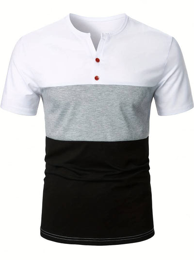 Lucia® | T-Shirt With Different Color Blocks For Men
