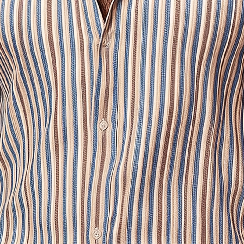 Morton | Men'S Summer Fashion Striped Knitted Short Sleeve Shirt