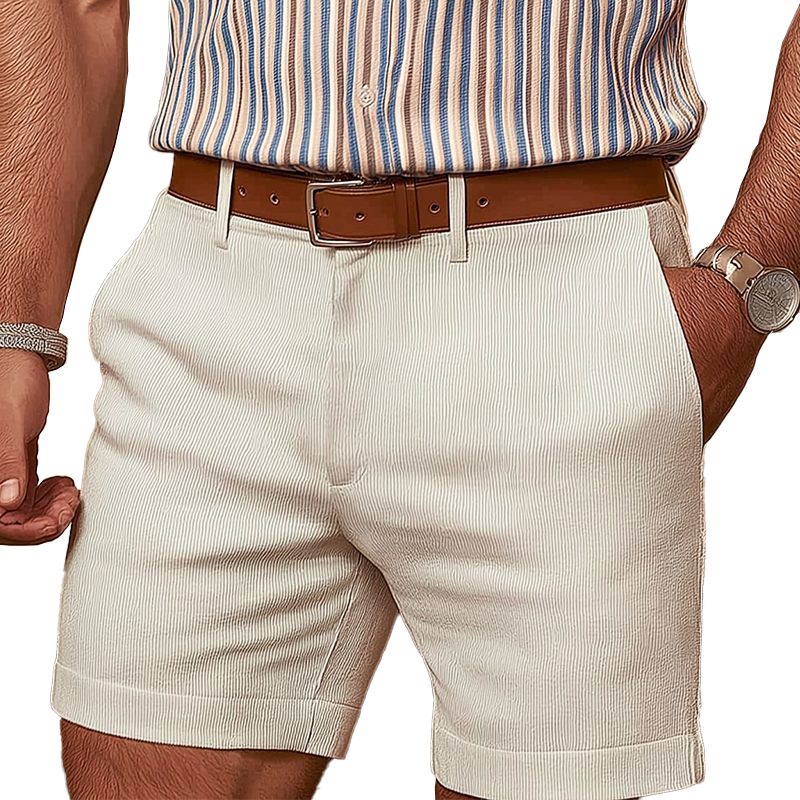 Morris | Men'S Summer Fashion Striped Textured Casual Shorts
