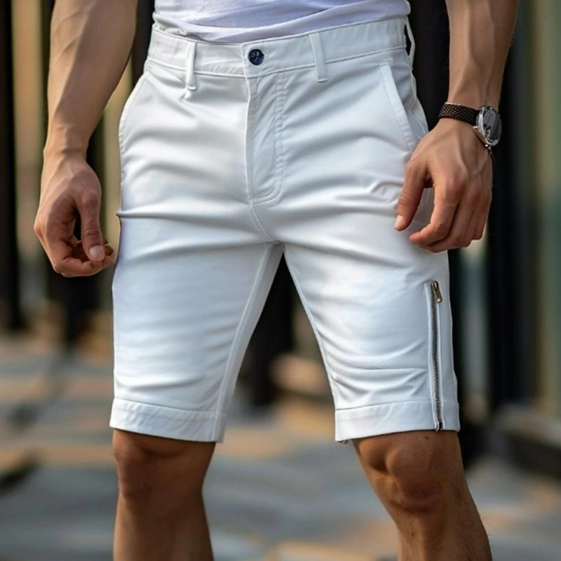 Wilbur | Men'S Casual Breathable Cotton Zipper Decoration Slim Suit Shorts