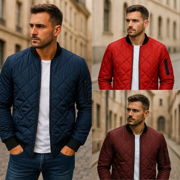 Ronan | Diamond-patterned cotton jacket