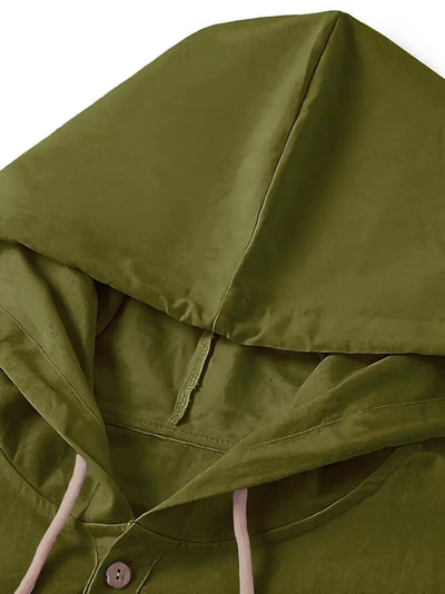 Lynea® | Casual Hooded Shirt With Buttons