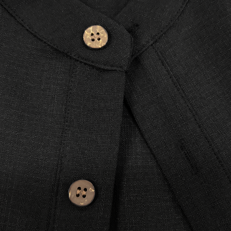 Men's Smmer Basic Stand Collar Textred Short Sleeve ShirtTAF