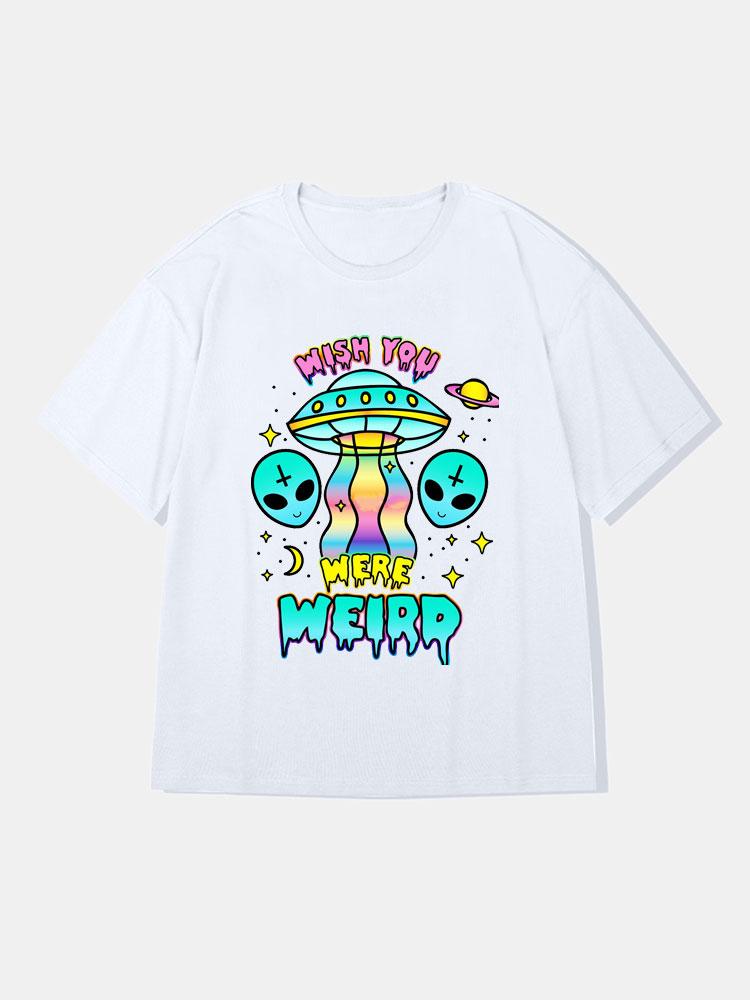 Borja® | Funny Alien Graphic Cotton T-Shirts