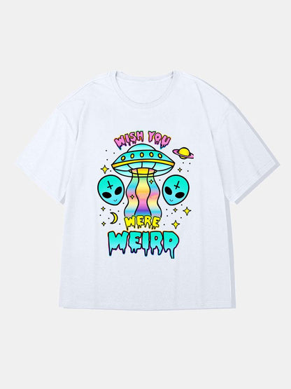 Borja® | Funny Alien Graphic Cotton T-Shirts