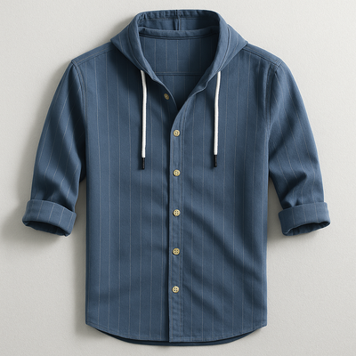 Neal | Luxury Striped Hooded Shirt