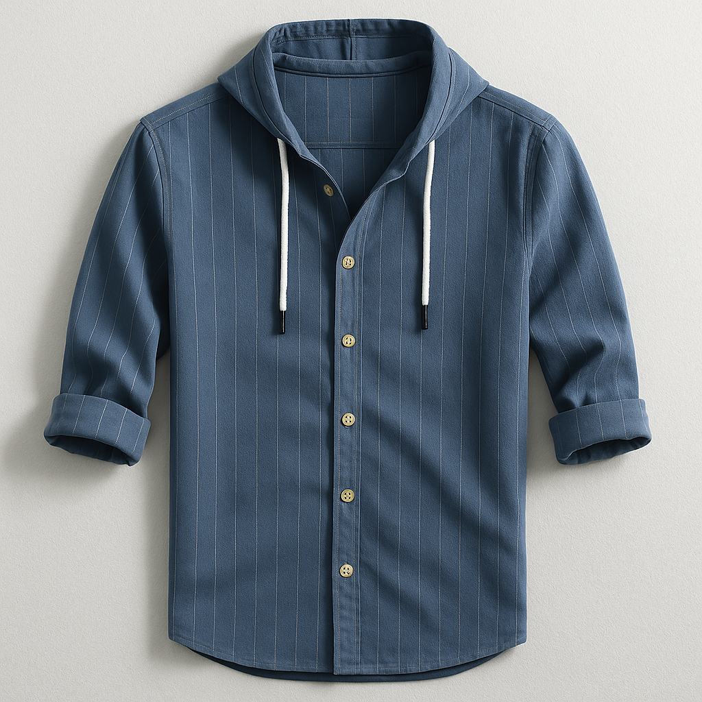 Rodney | LUXURY STRIPED HOODED SHIRT
