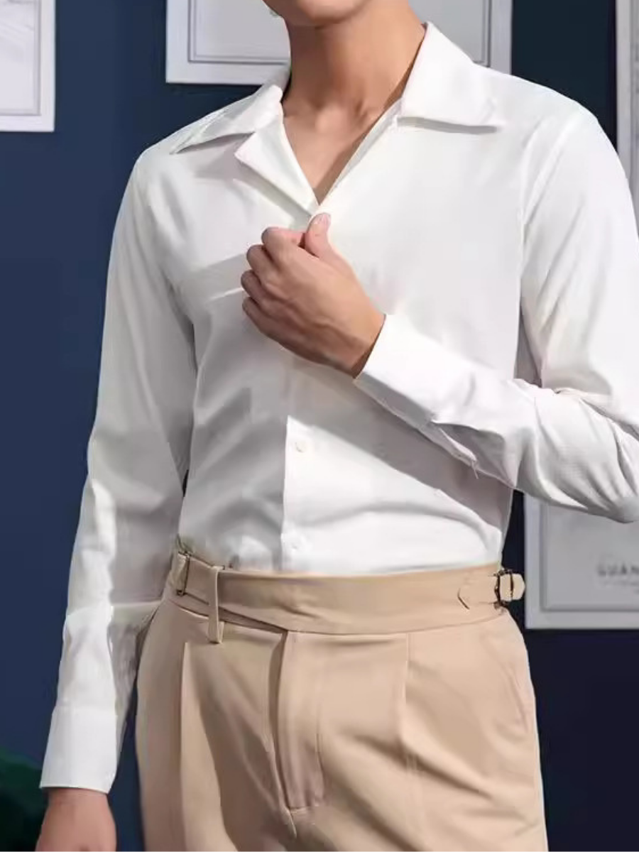 Erastus® | Wrinkle-Free Men'S Shirt With Cuban Collar