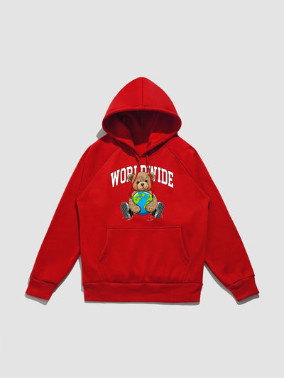 Wesley | Worldwide Bear Print Hoodie