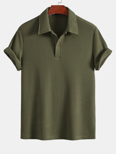 Leo | Short Sleeved Waffle Polo