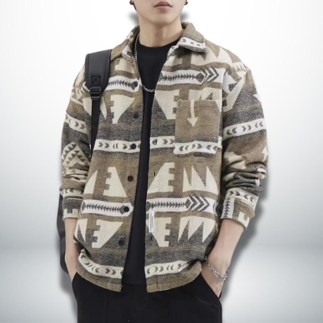 Atilio® | Warm shirt with ethnic design