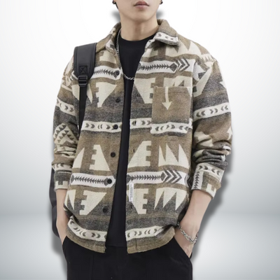 Atilio® | Warm shirt with ethnic design