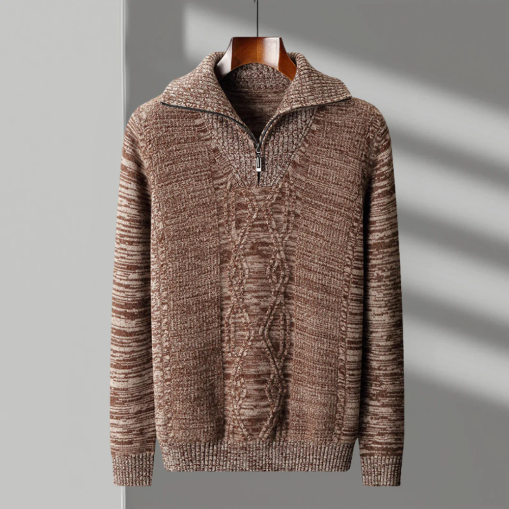 Quinn | Taranto Merino Wool Zip Sweater