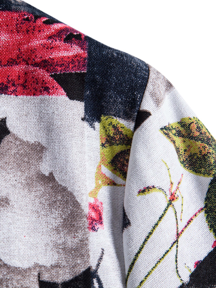 Arash® | Floral Landscape Print Shirt