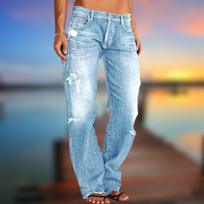 Ernesto® | Women's Casual Jeans With Tear