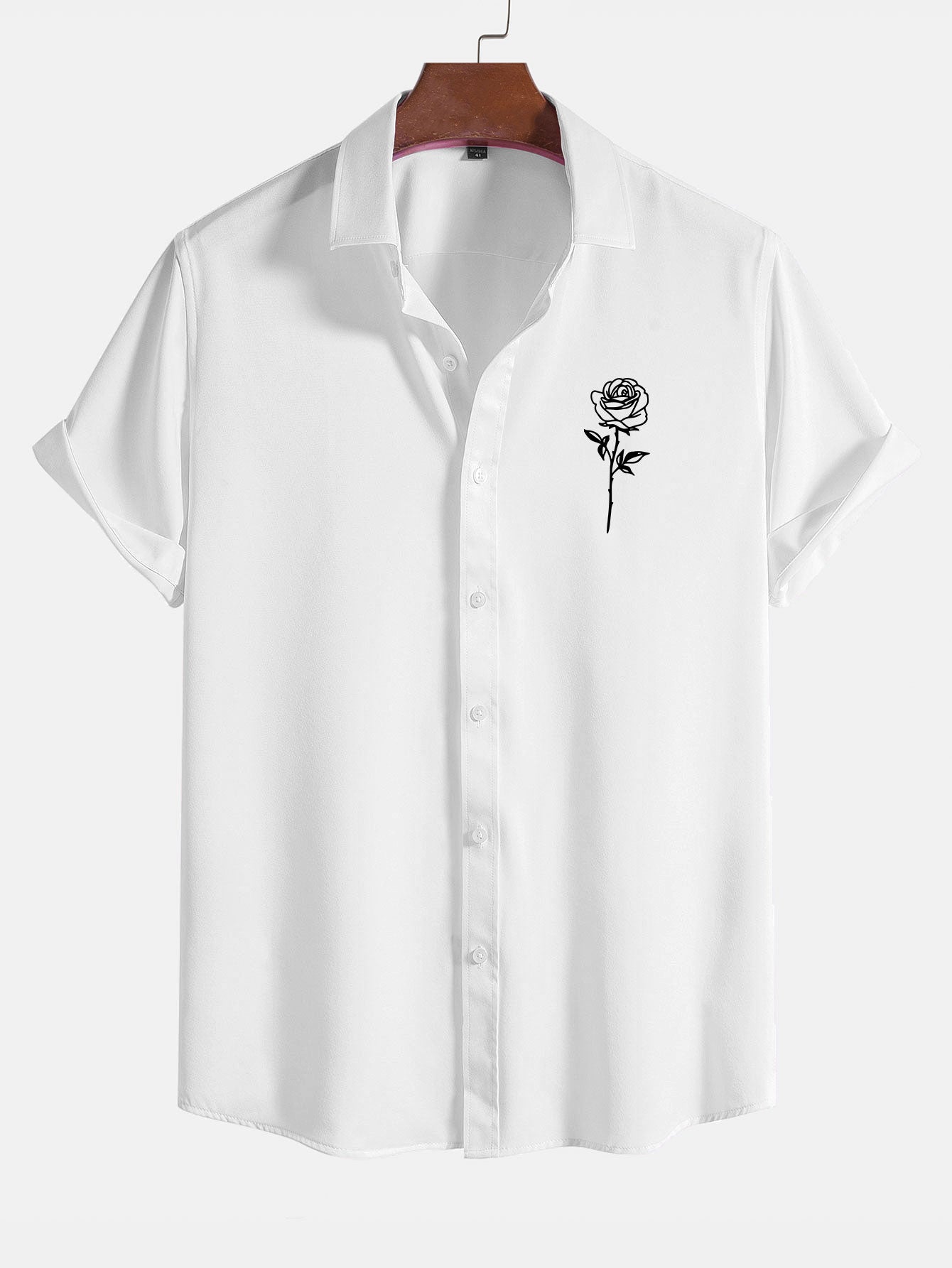 Armantino® | Rose Print Short Sleeve Shirts