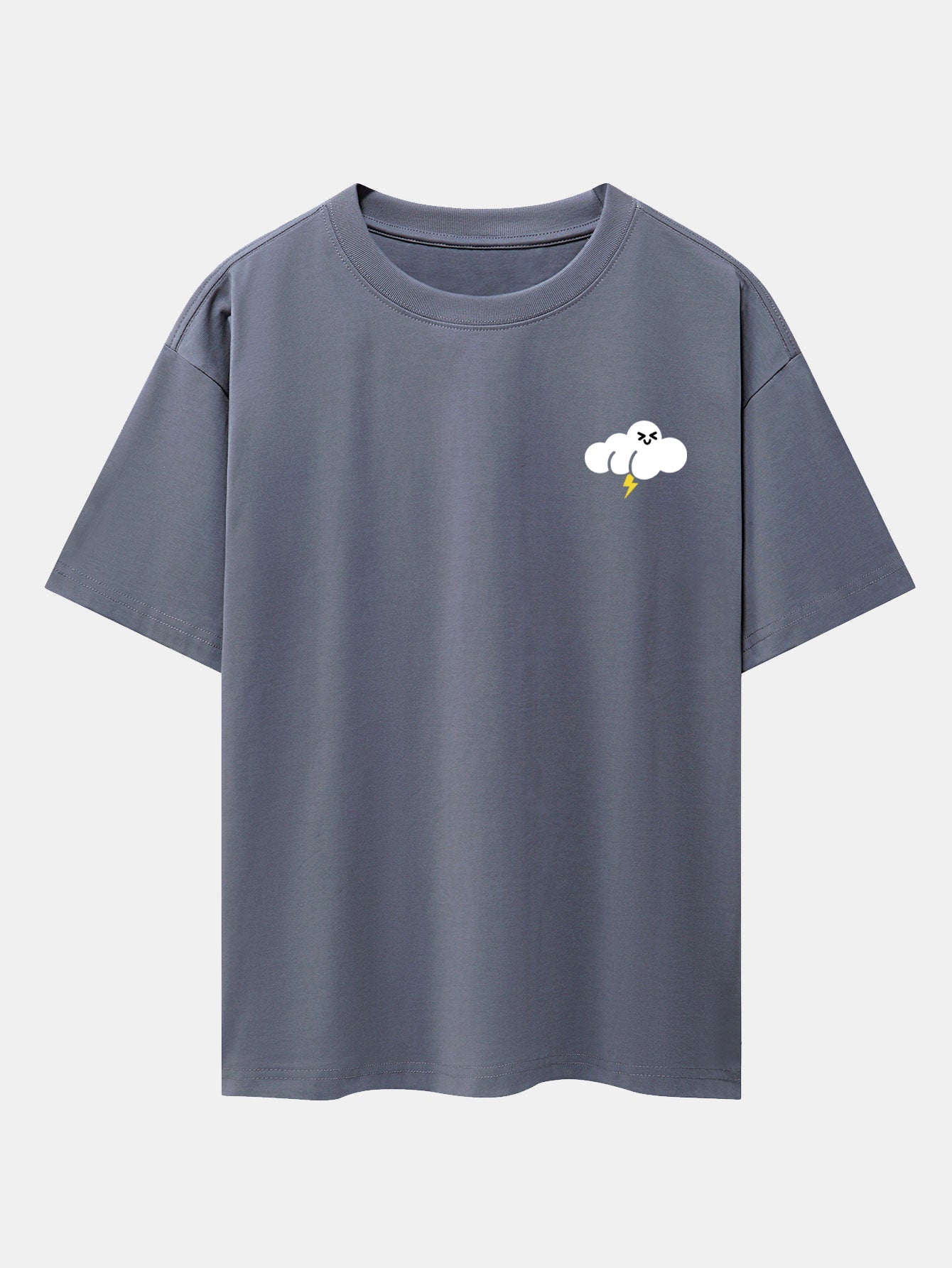 Hubert® | Thundercloud Print Drop Shoulder Oversize T-Shirt