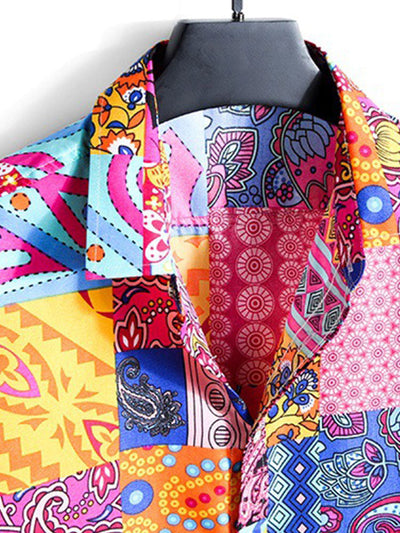 Atanas® | Geometric Floral Print Shirt