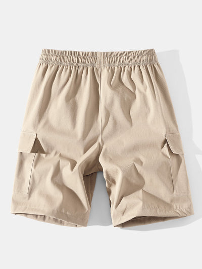 Adolfito® | 3 Pieces Solid Color Cargo Drawstring Shorts