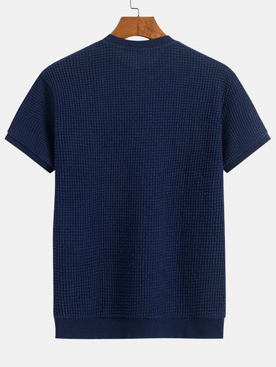 Mauricio® | Short Sleeve Waffle Ribbed Hem T-Shirt