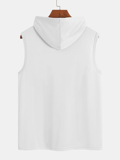 Luciano® | Athletic Mesh Kangaroo Pocket Hooded Tank