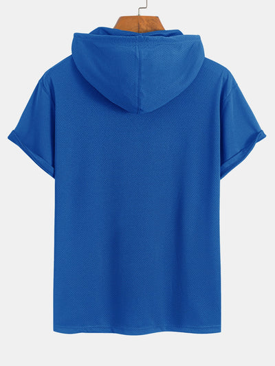 Lucas® | Athletic Mesh Kangaroo Pocket Hooded T-Shirt