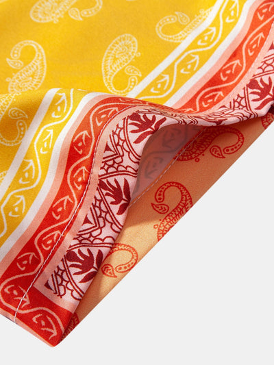 Magnus® | Paisley Border Button Up Shirt