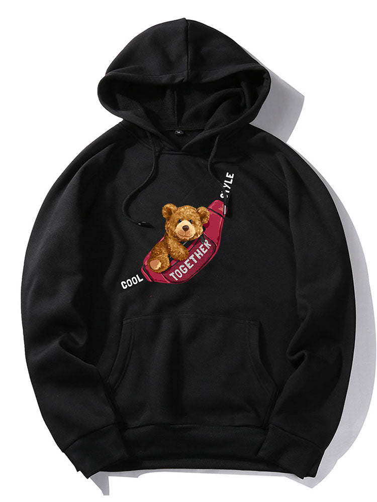 Clay | Shoulder Bag Bear Print Hoodie