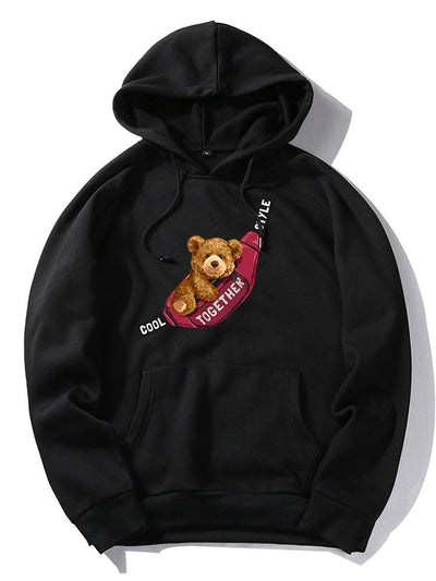 Clay | Shoulder Bag Bear Print Hoodie
