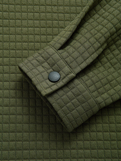 Ahmik® | Quilted Waffle Jacquard Overshirt