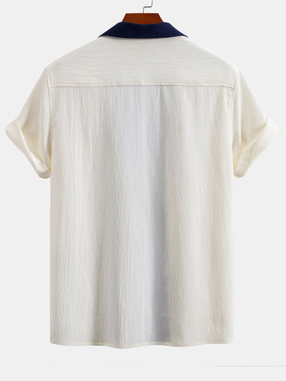 Xenofonte® | Textured Contrast Cuban Shirt