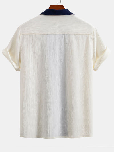 Zacarías® | Textured Contrast Cuban Shirt