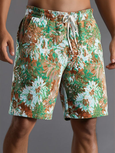 Jairo® | Painted Floral Jacquard Shorts
