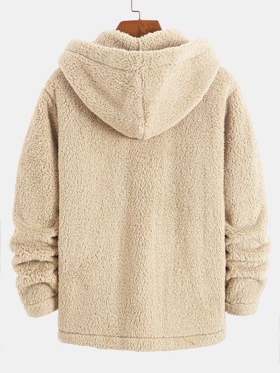 Ryder | Teddy Fleece Button Up Hooded Coat