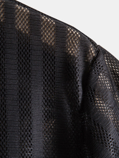 Amanzio® | Mesh Button Up Shirt
