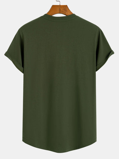 Adalrich® | 3 Pieces Basic Cotton Arc Hem T-Shirts