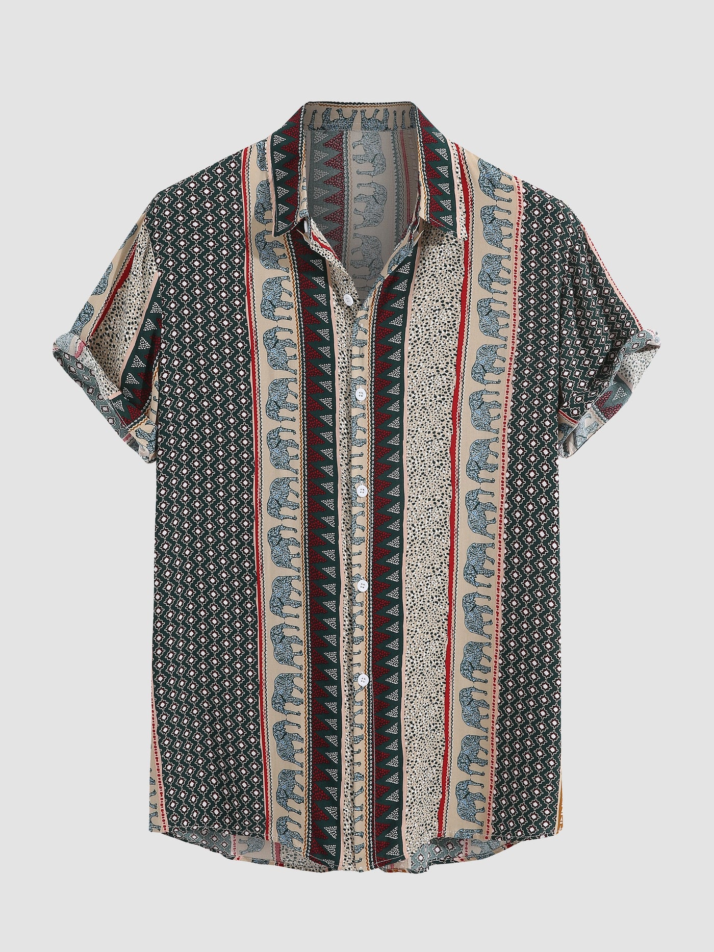 Ailill® | Elephant Geometric Print Shirt