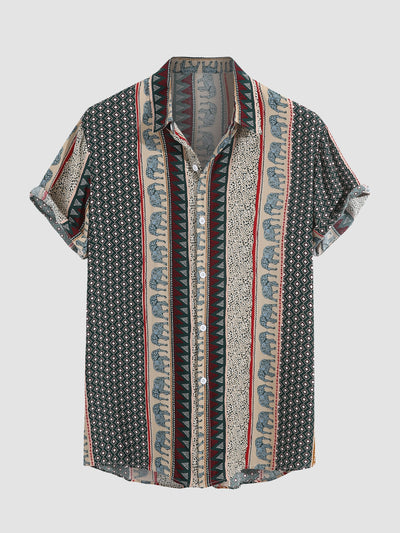 Ailill® | Elephant Geometric Print Shirt