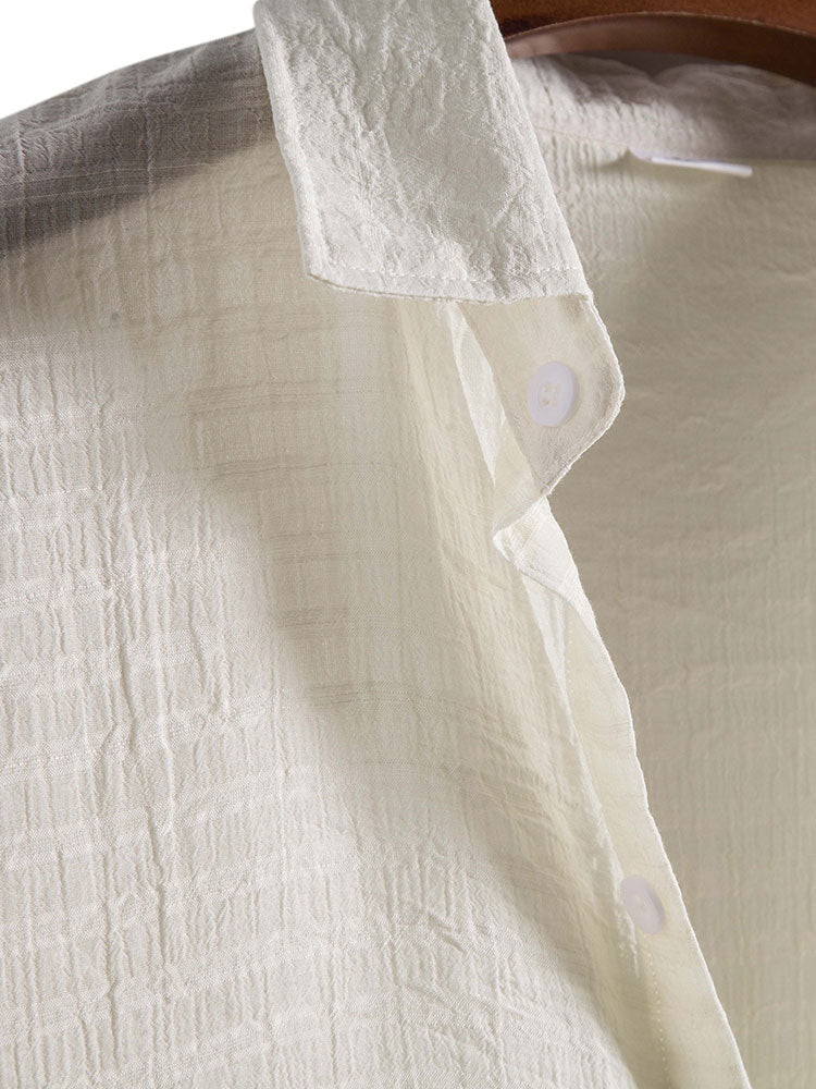 Arvy® | Textured Fabric Short Sleeve Shirt